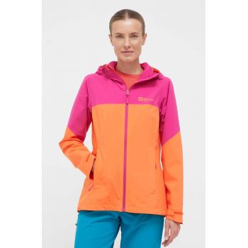 Jack Wolfskin jacheta de exterior Weiltal 2L culoarea portocaliu