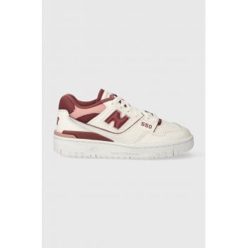 New Balance sneakers din piele BBW550DP culoarea alb