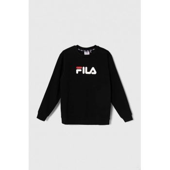 Fila bluza copii culoarea negru, cu imprimeu