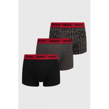 HUGO boxeri 3-pack bărbați, culoarea gri 50480170