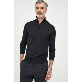 Joop! pulover de lana barbati, culoarea negru, light, cu turtleneck