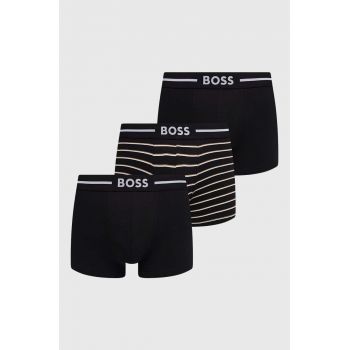 BOSS boxeri 3-pack barbati, culoarea negru