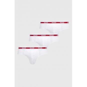 HUGO slip 3-pack bărbați, culoarea alb 50503100