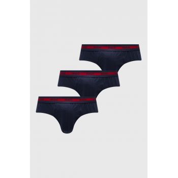 HUGO slip 3-pack bărbați, culoarea bleumarin 50503100