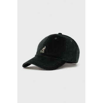 Kangol Căciulă culoarea verde, material neted