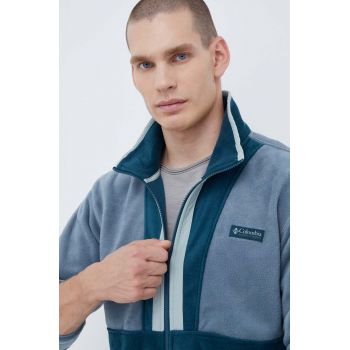 Columbia bluză M Back Bowl FZ Fleece bărbați, culoarea turcoaz, cu model 1872794