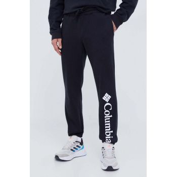 Columbia pantaloni de trening Trek culoarea negru, cu imprimeu 1957944 ieftini