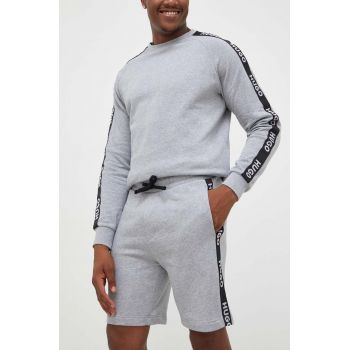 HUGO pantaloni scurți din bumbac lounge culoarea gri 50496996