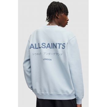 AllSaints longsleeve din bumbac cu imprimeu