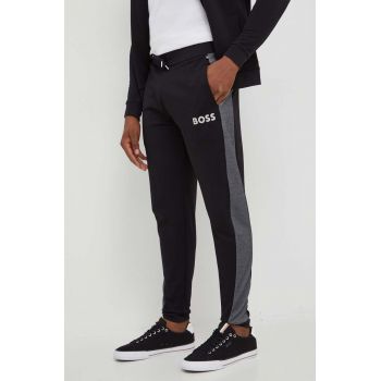 BOSS pantaloni de lounge culoarea negru, modelator