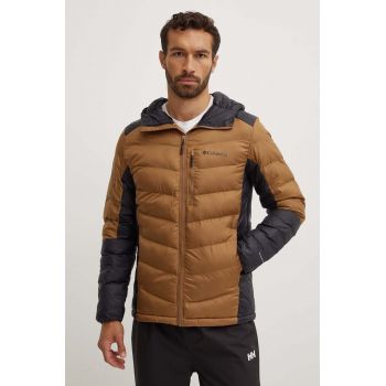 Columbia geacă sport Labyrinth Loop Hooded Jacket culoarea bej, de iarnă 1957343