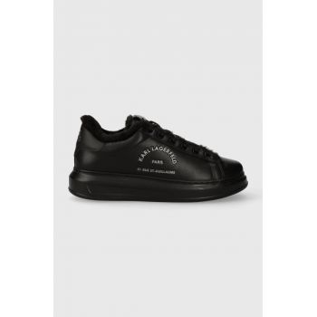 Karl Lagerfeld sneakers din piele KAPRI MENS culoarea negru, KL52538L