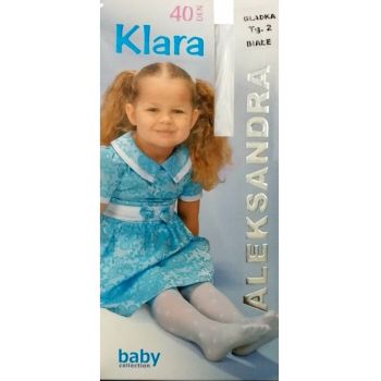 Dres bebe Klara 40 den microfibra Alb 68/74