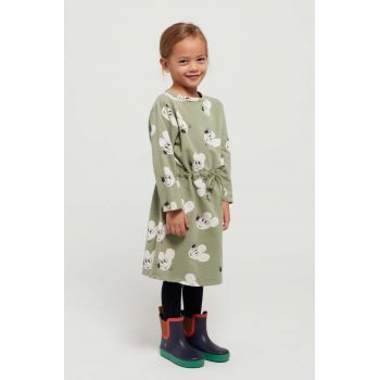 Bobo Choses rochie fete culoarea verde, mini, evazati