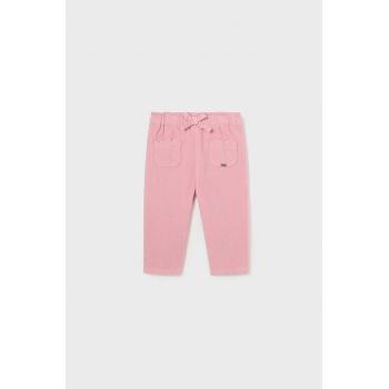 Mayoral pantaloni copii culoarea roz, neted