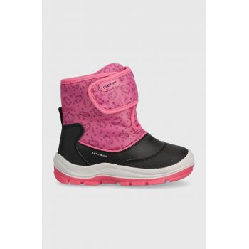 Geox cizme de iarna copii FLANFIL B ABX culoarea roz