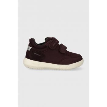 Geox sneakers de piele întoarsă pentru copii B365GA 032FU B HYROO WPF culoarea bordo