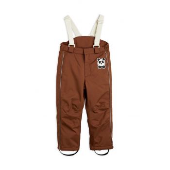 Mini Rodini pantaloni de schi pentru copii culoarea maro