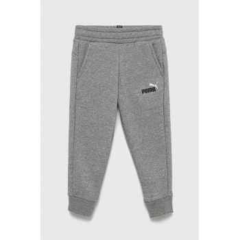 Puma Pantaloni copii 586988 culoarea gri, melanj