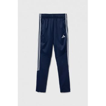 adidas Performance pantaloni de trening pentru copii culoarea albastru marin, cu imprimeu