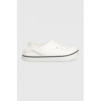 Crocs slapi copii CROCBAND CLEAN CLOG culoarea alb