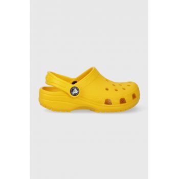 Crocs slapi copii culoarea galben de firma originali