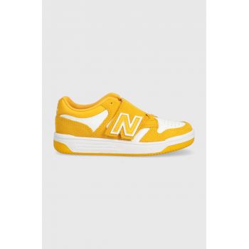 New Balance sneakers pentru copii PHB480WA culoarea galben ieftini
