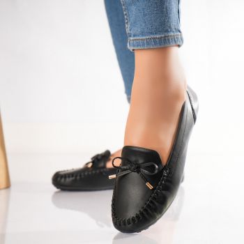 Pantofi dama casual Negri din Piele Ecologica Amelia