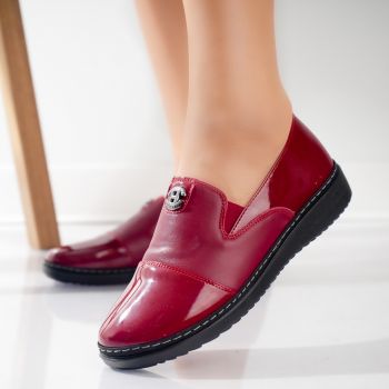 Pantofi dama casual Rosii din Piele Ecologica Droi la reducere