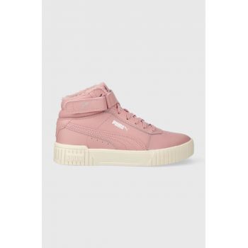 Puma sneakers pentru copii Carina 2.0 Mid WTR Jr culoarea roz