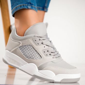 Sneakers dama Gri din Piele Ecologica Billca