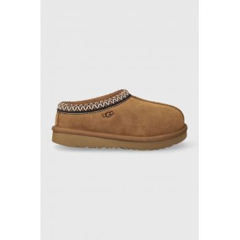 UGG papuci din piele intoarsa pentru copii T TASMAN II culoarea bej, 1019066T