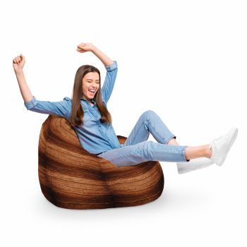 Fotoliu Puf Bean Bag tip Para XL Lemn Maro