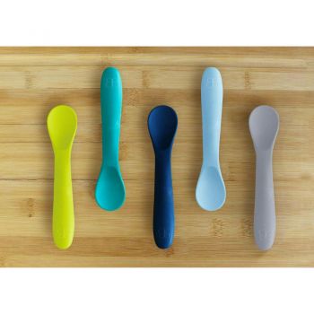 Set 5 lingurite Bbluv Spoon Silicon Blue