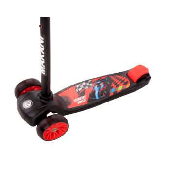 Trotineta pliabila cu lumini KikkaBoo Street Race Black