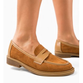 Pantofi casual dama Kertt Camel