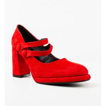 Pantofi dama Vintage Rosii 2