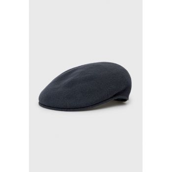 Kangol basca culoarea albastru marin, de lana