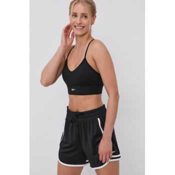 Reebok Sutien sport GR9473 culoarea negru, material neted ieftin