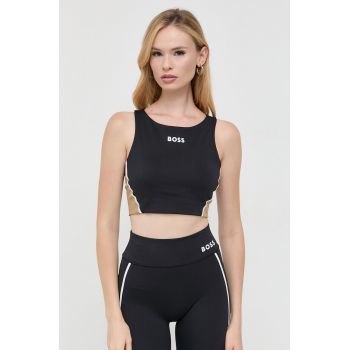 BOSS top x Alica Schmidt femei, culoarea negru