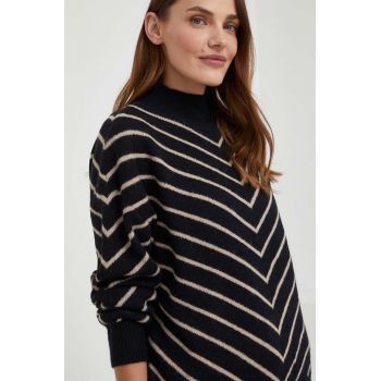 Answear Lab pulover femei, culoarea negru, cu turtleneck