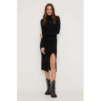 Answear Lab rochie culoarea negru, midi, drept