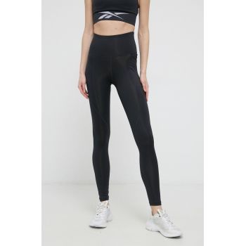 Reebok leggins de antrenament GS1956 femei, culoarea negru, neted