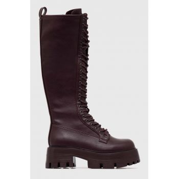 Steve Madden cizme Hariet femei, culoarea bordo, cu platforma, SM11002722 ieftine