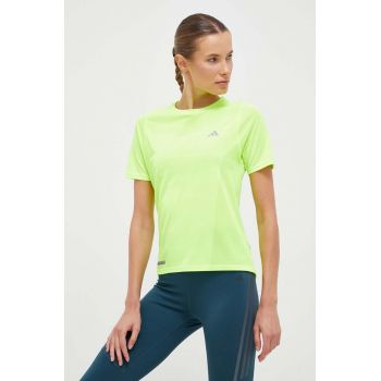 adidas Performance tricou de alergare Ultimate culoarea verde