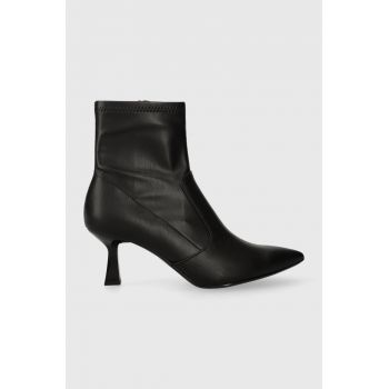 Aldo botine Fawna femei, culoarea negru, toc mic, 13655432.FAWNA