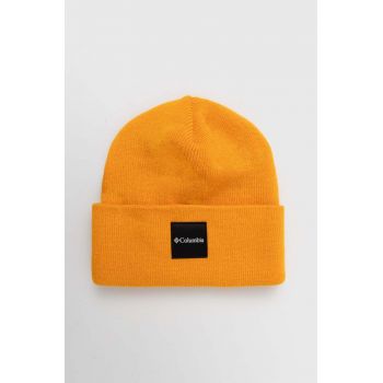 Columbia căciulă City Trek Heavyweight Beanie culoarea portocaliu, din tricot gros 1911251