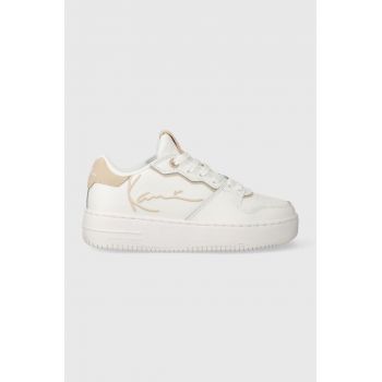 Karl Kani sneakers din piele 89 UP Logo culoarea alb, 1184030 KKFWW000283