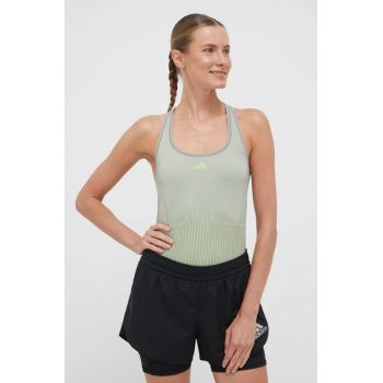 adidas Performance top de antrenament culoarea verde