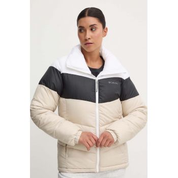 Columbia geacă Puffect Puffect Color Block Jkt femei, culoarea bej, de iarnă 1955101